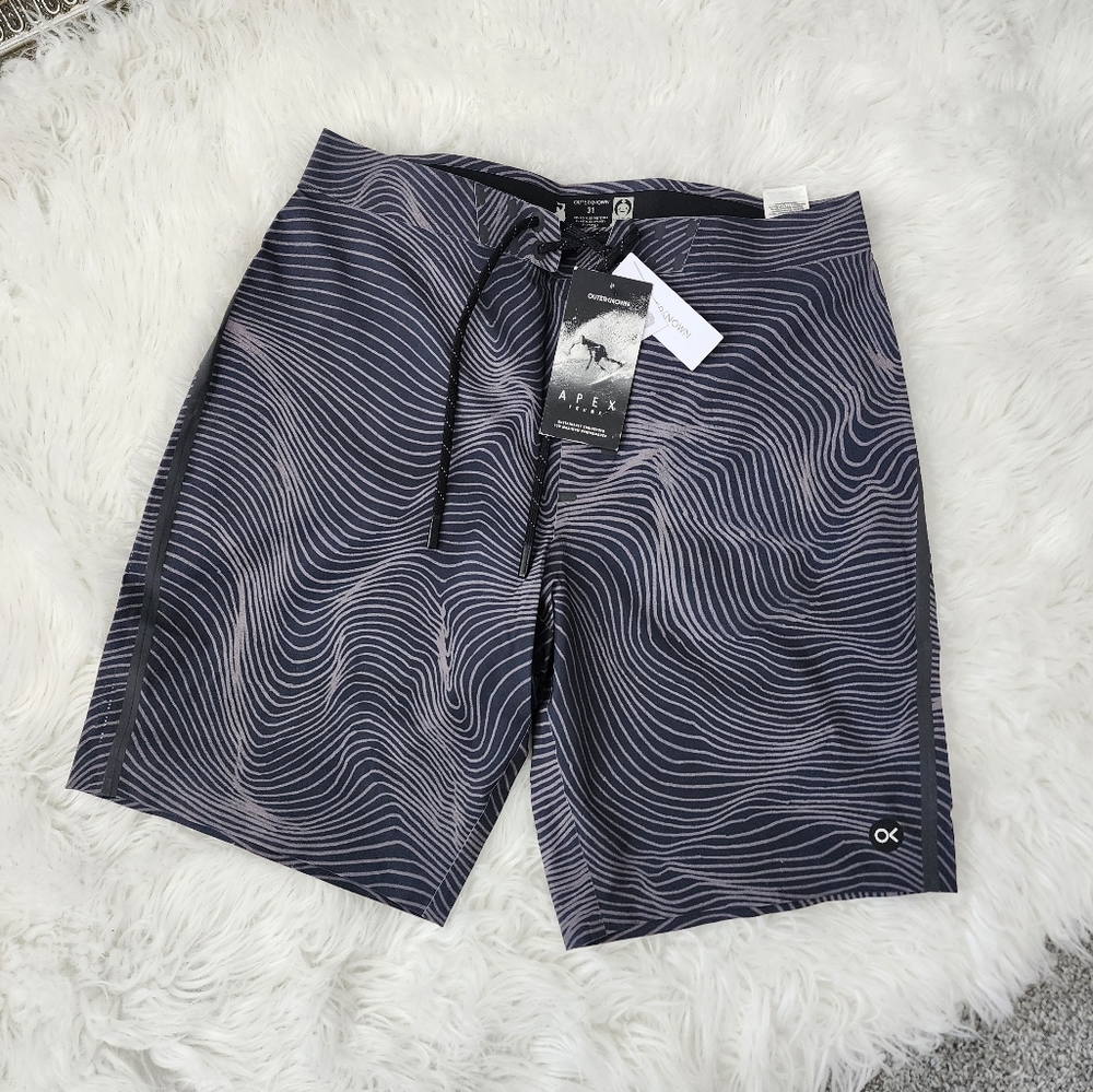 Outerknown Apex Trunks By Kelly Slater. Color / Pitch Black Surfature. Size 31.